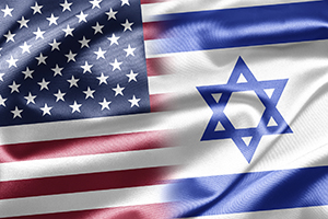 America and Israel flags